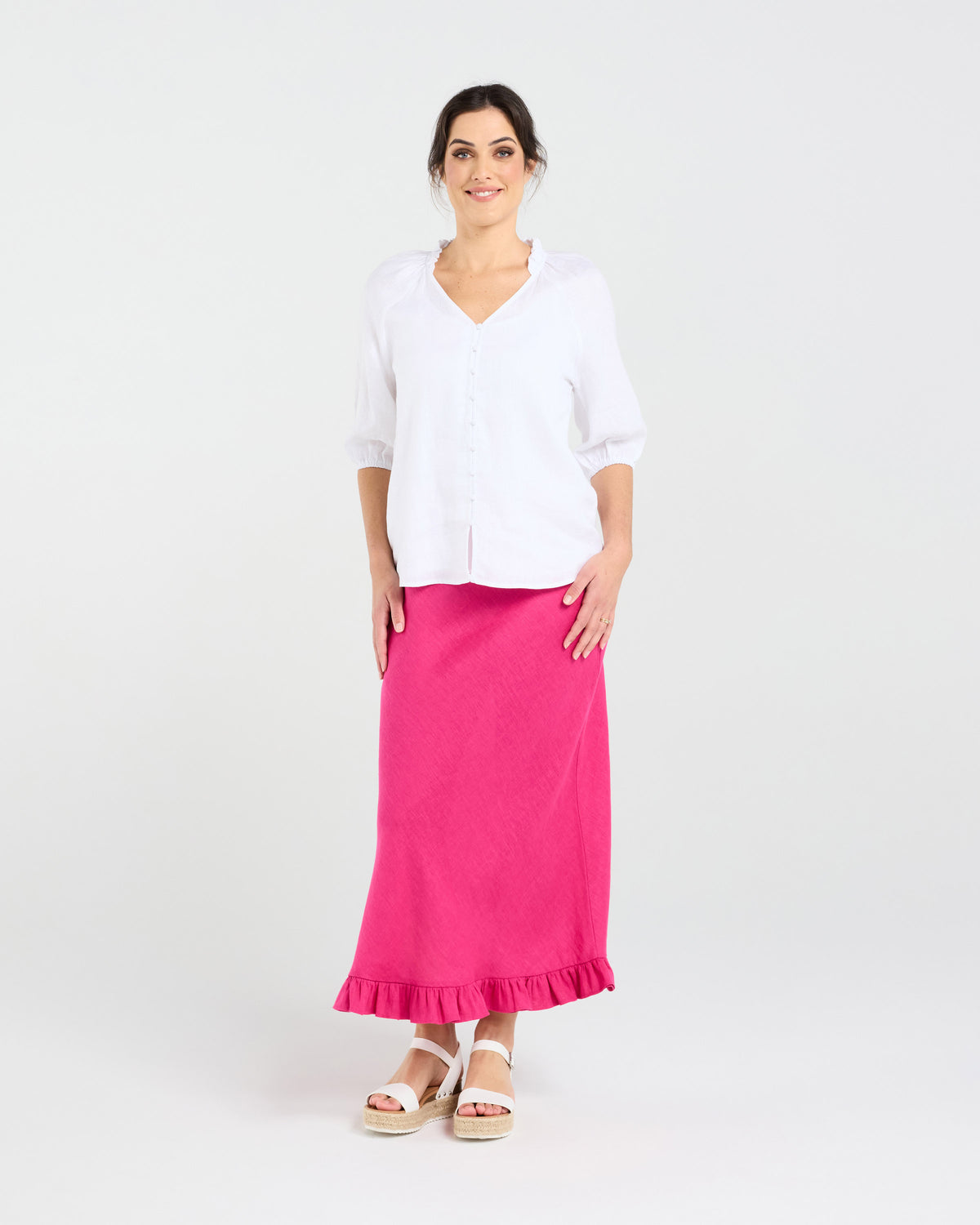 Justine Frill Neck Blouse