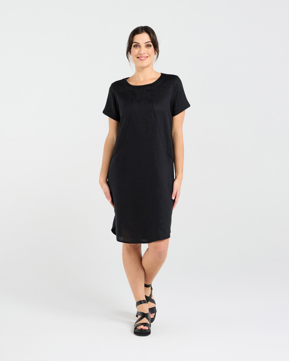 Dianne Short Sleeve Panelled Dress
