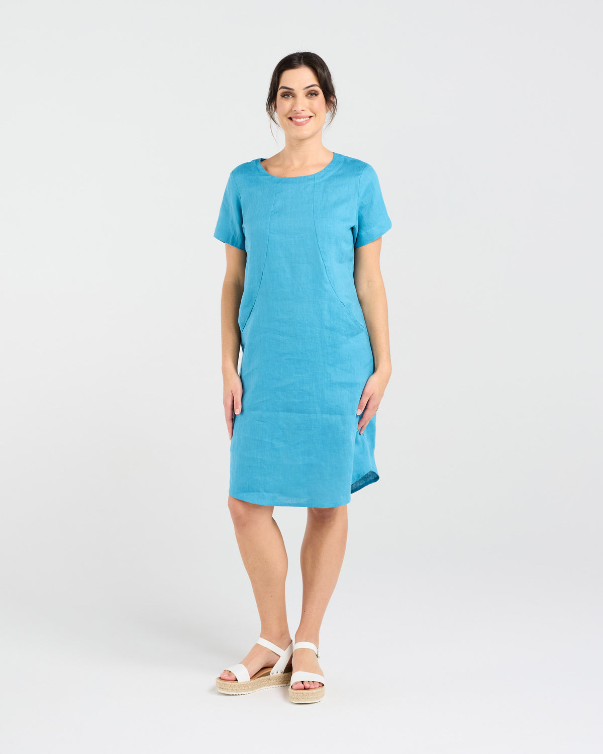 Dianne Short Sleeve Panelled Dress