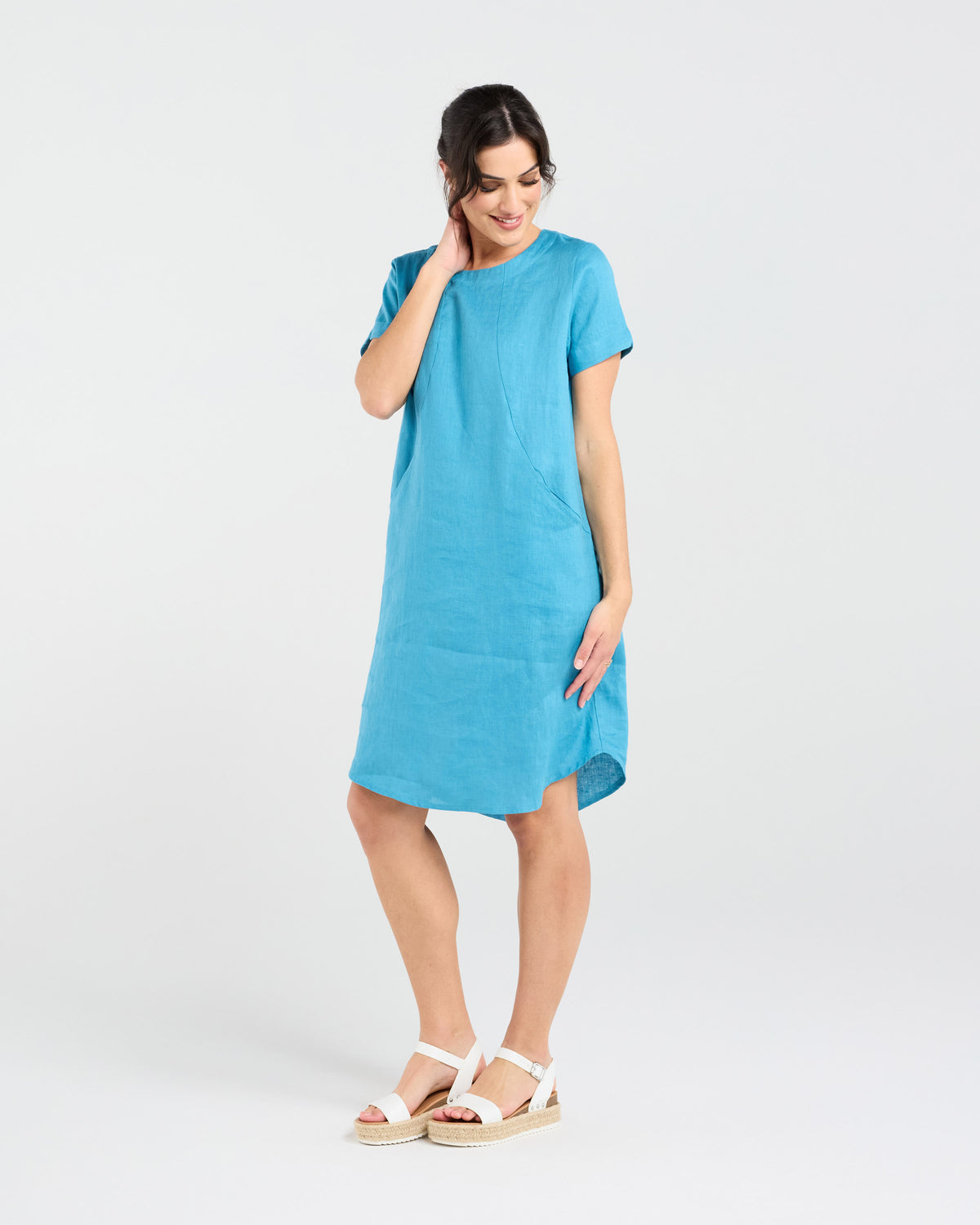 Dianne Short Sleeve Panelled Dress