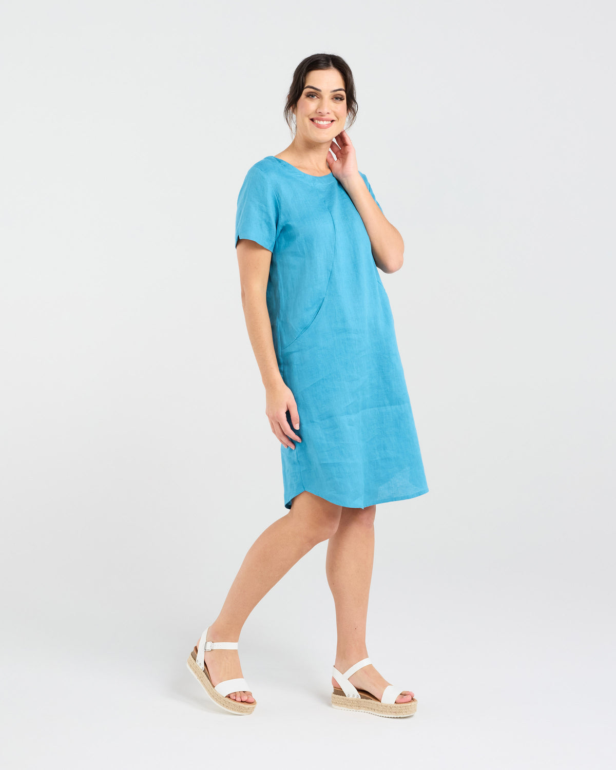 Dianne Short Sleeve Panelled Dress