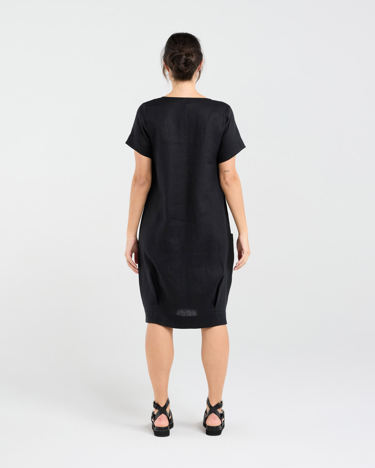 Lilian Linen Bubble Hem Dress