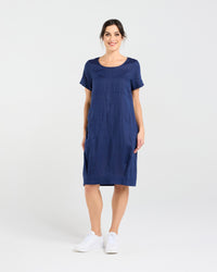 Lilian Linen Bubble Hem Dress