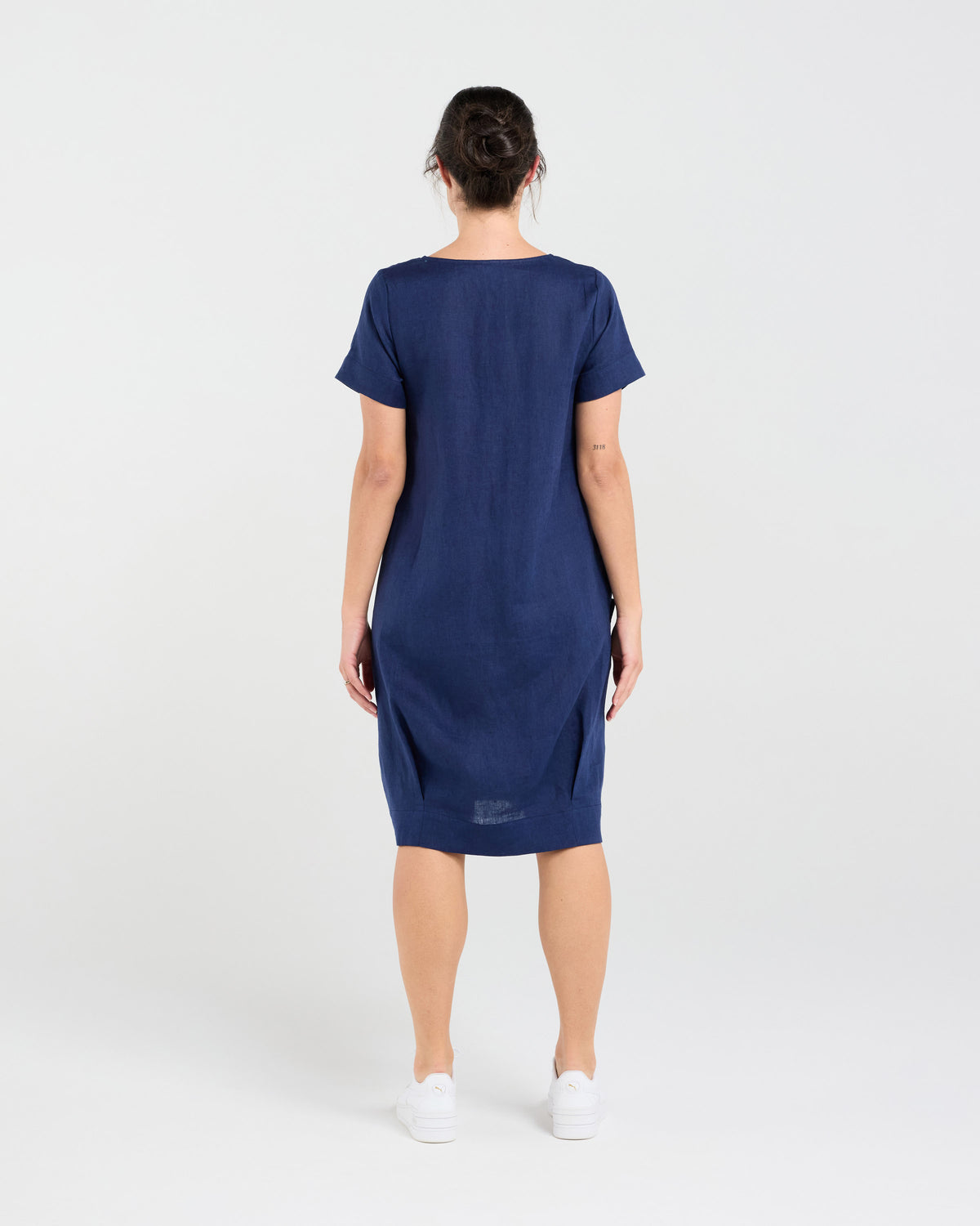 Lilian Linen Bubble Hem Dress
