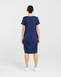 Lilian Linen Bubble Hem Dress