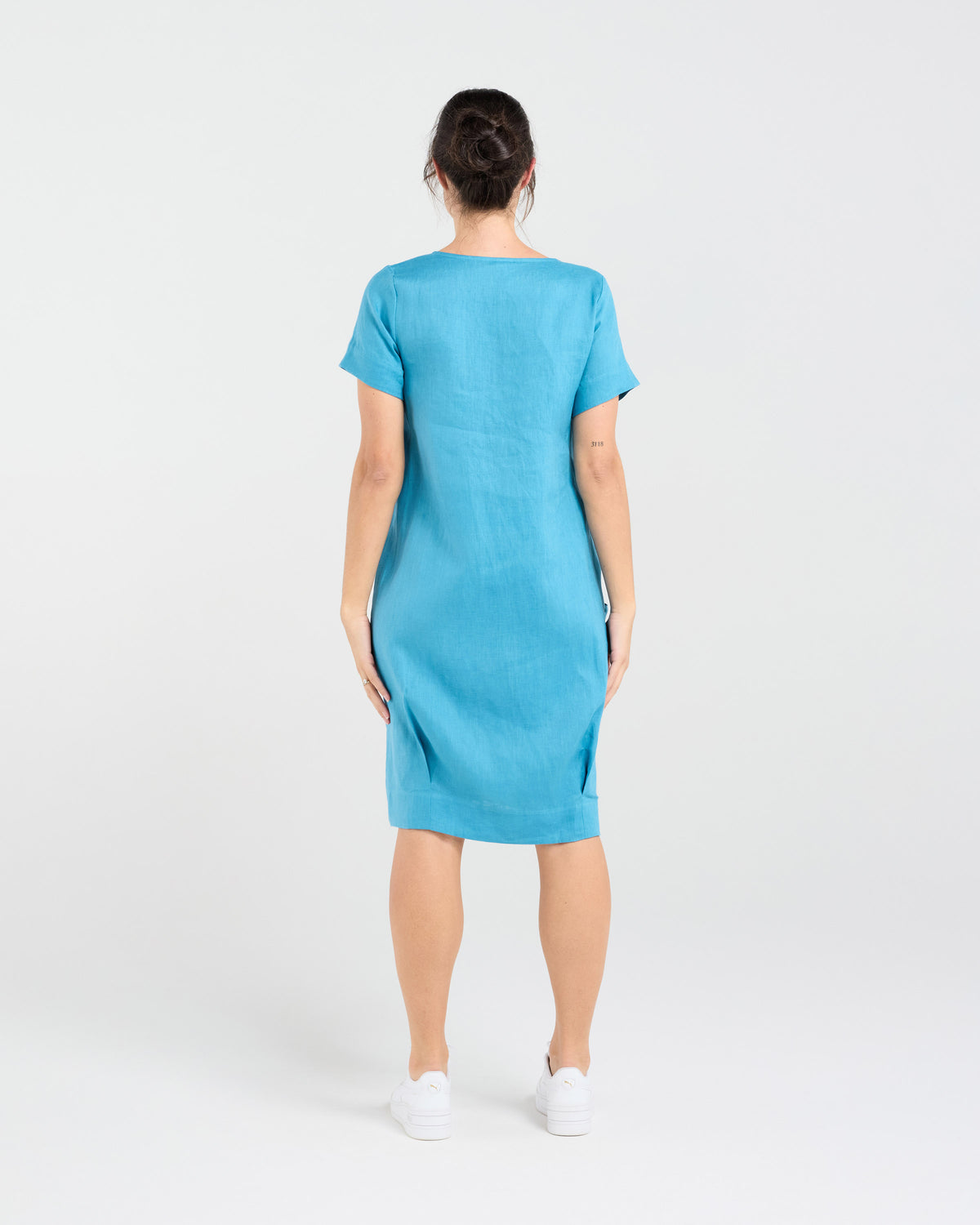 Lilian Linen Bubble Hem Dress