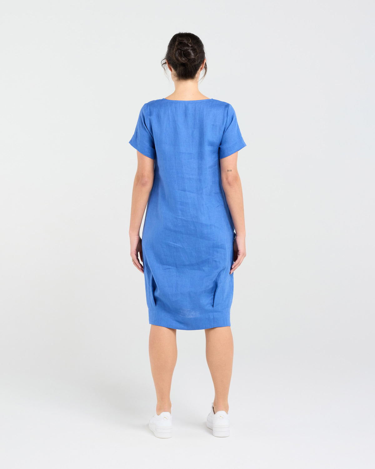 Lilian Linen Bubble Hem Dress