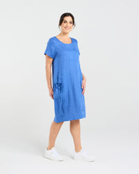 Lilian Linen Bubble Hem Dress