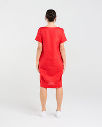 Lilian Linen Bubble Hem Dress