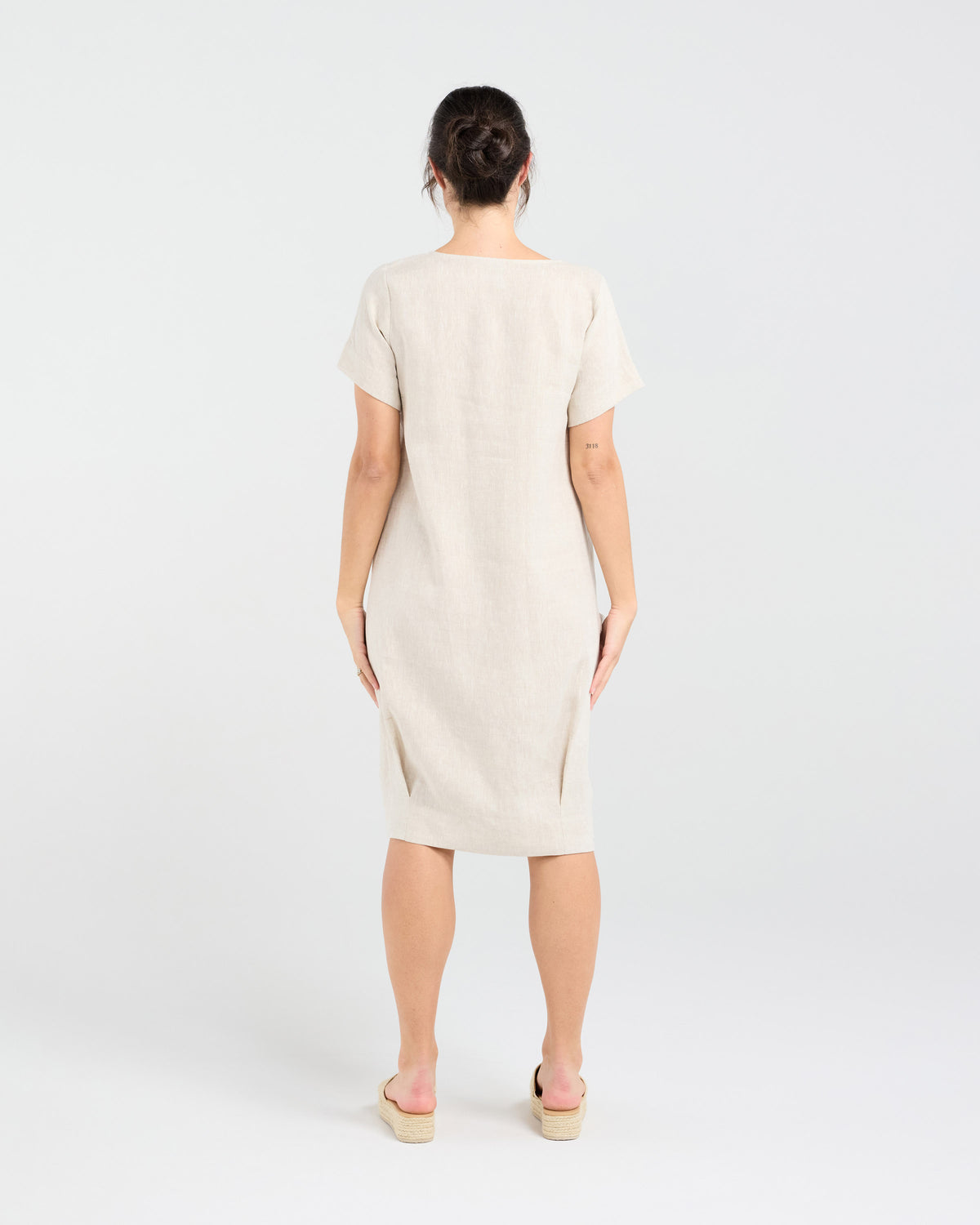 Lilian Linen Bubble Hem Dress