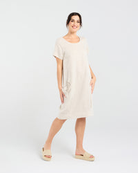 Lilian Linen Bubble Hem Dress