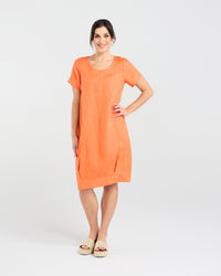 Lilian Linen Bubble Hem Dress