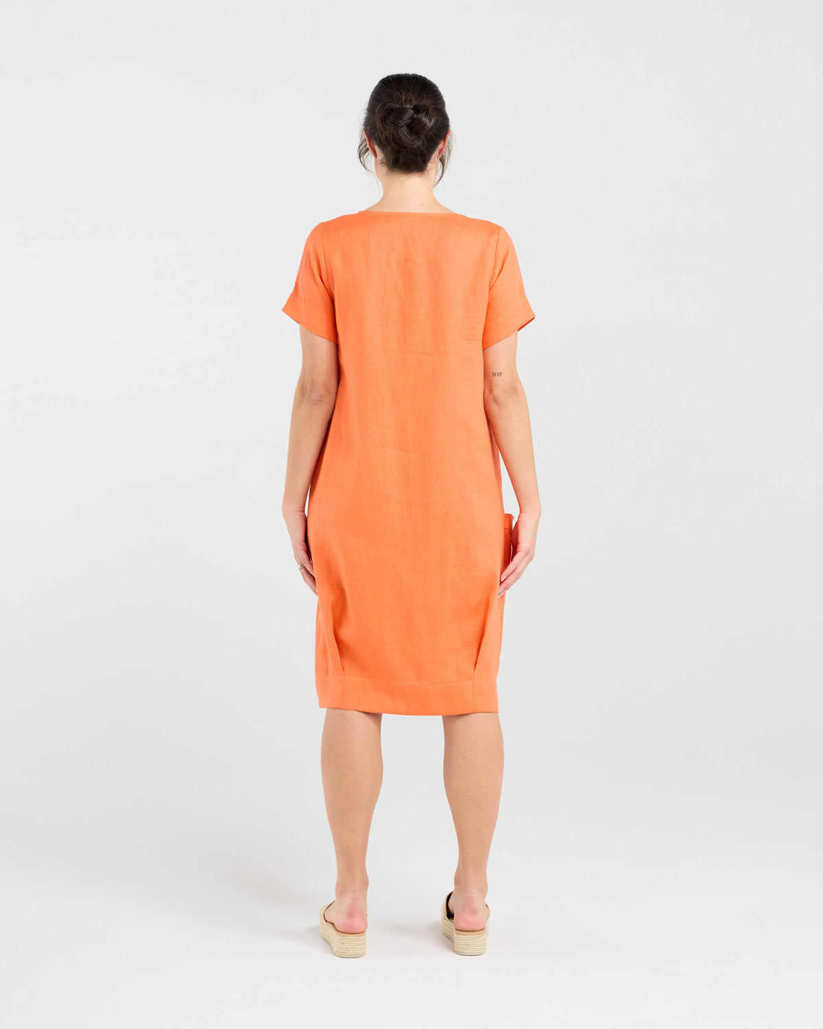 Lilian Linen Bubble Hem Dress