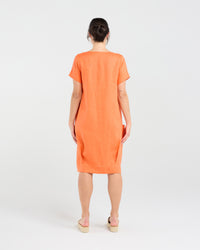 Lilian Linen Bubble Hem Dress