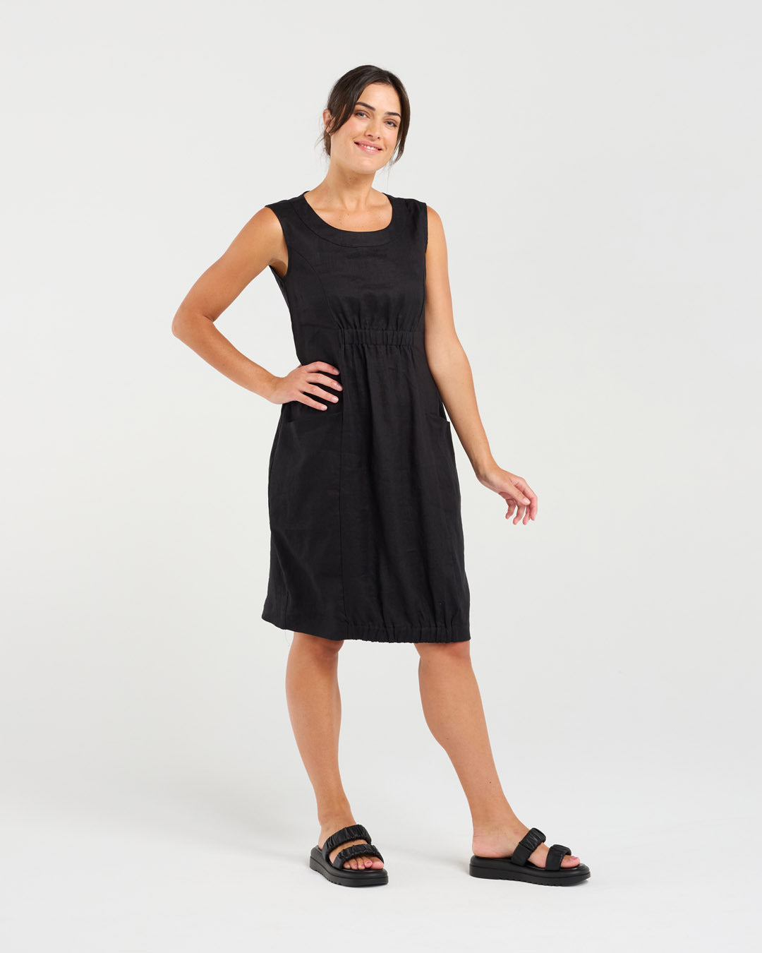 Marcella Two Pocket Elastic Waist Dress