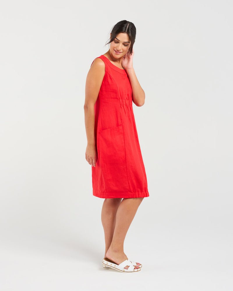 Marcella Two Pocket Elastic Waist Dress