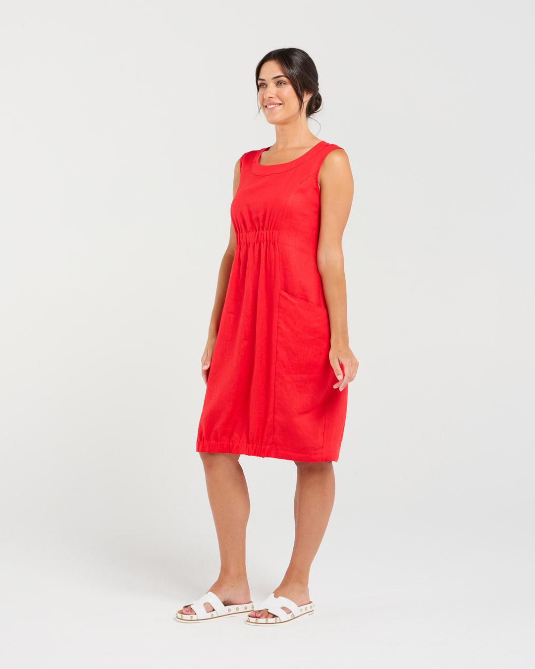 Marcella Two Pocket Elastic Waist Dress