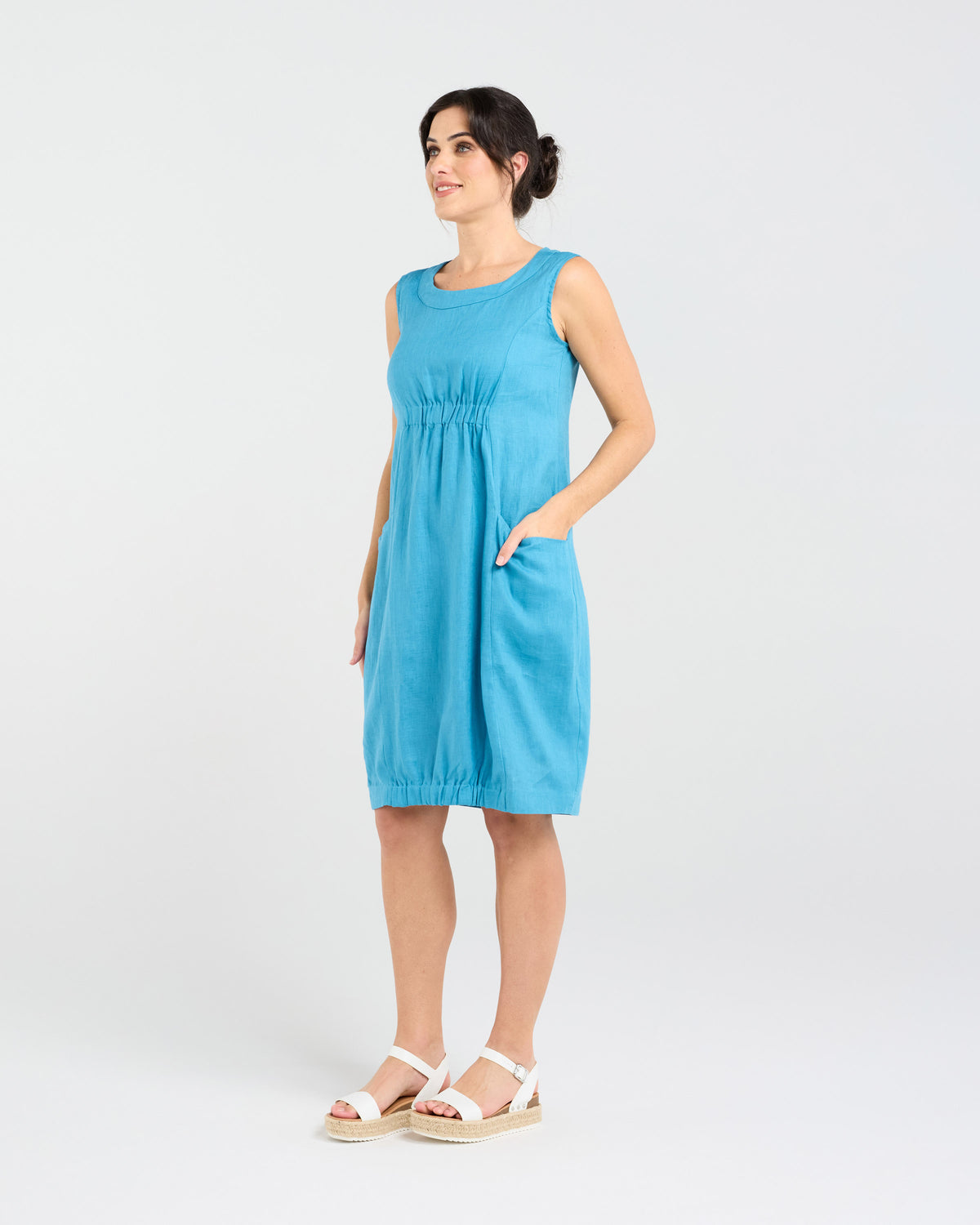 Marcella Two Pocket Elastic Waist Dress