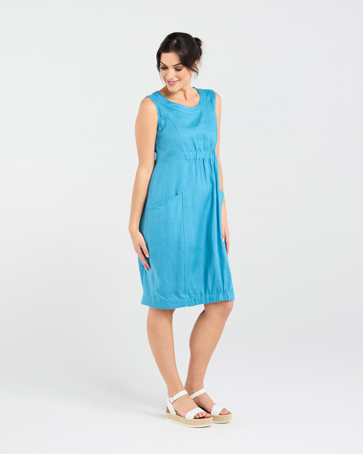 Marcella Two Pocket Elastic Waist Dress