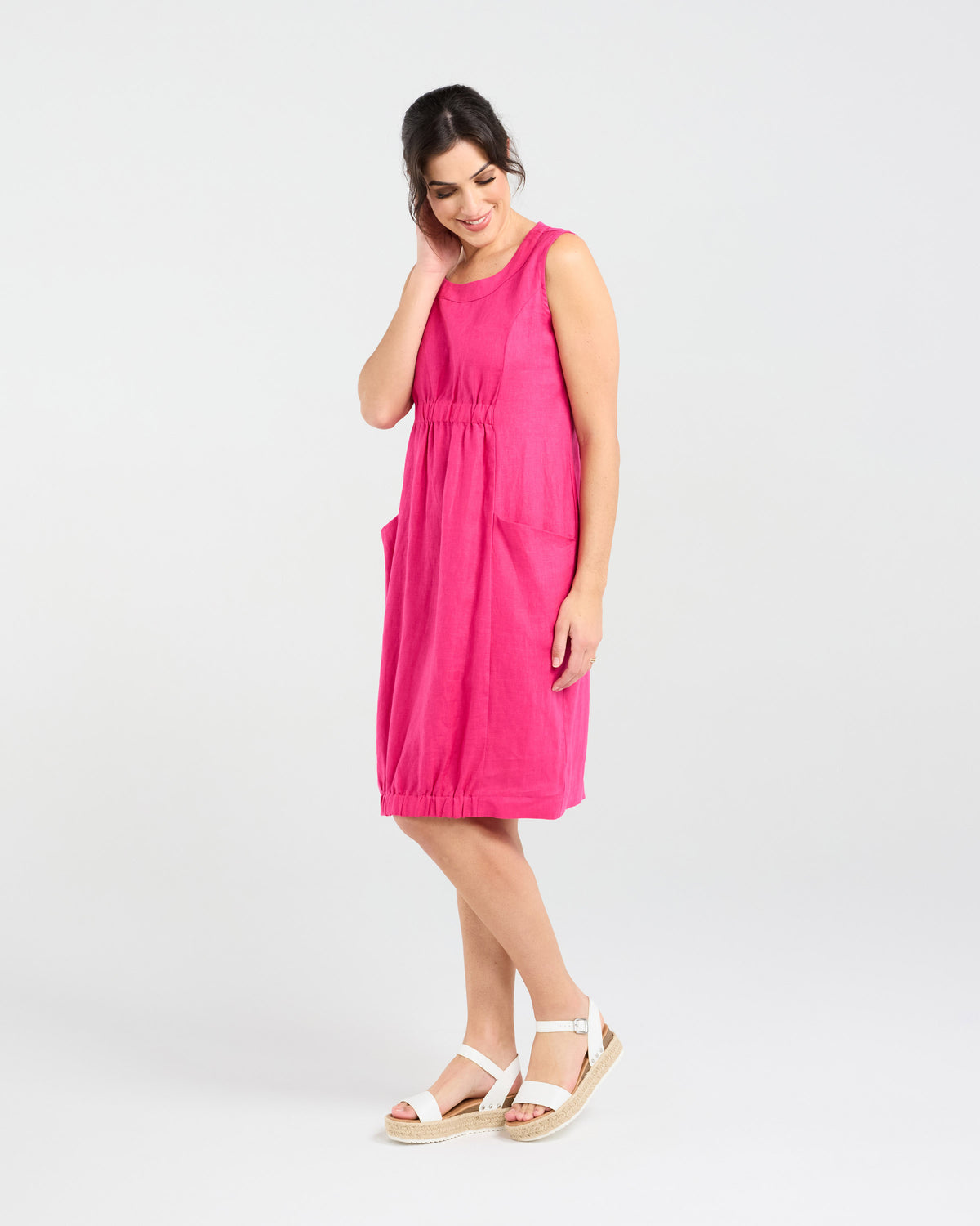 Marcella Two Pocket Elastic Waist Dress