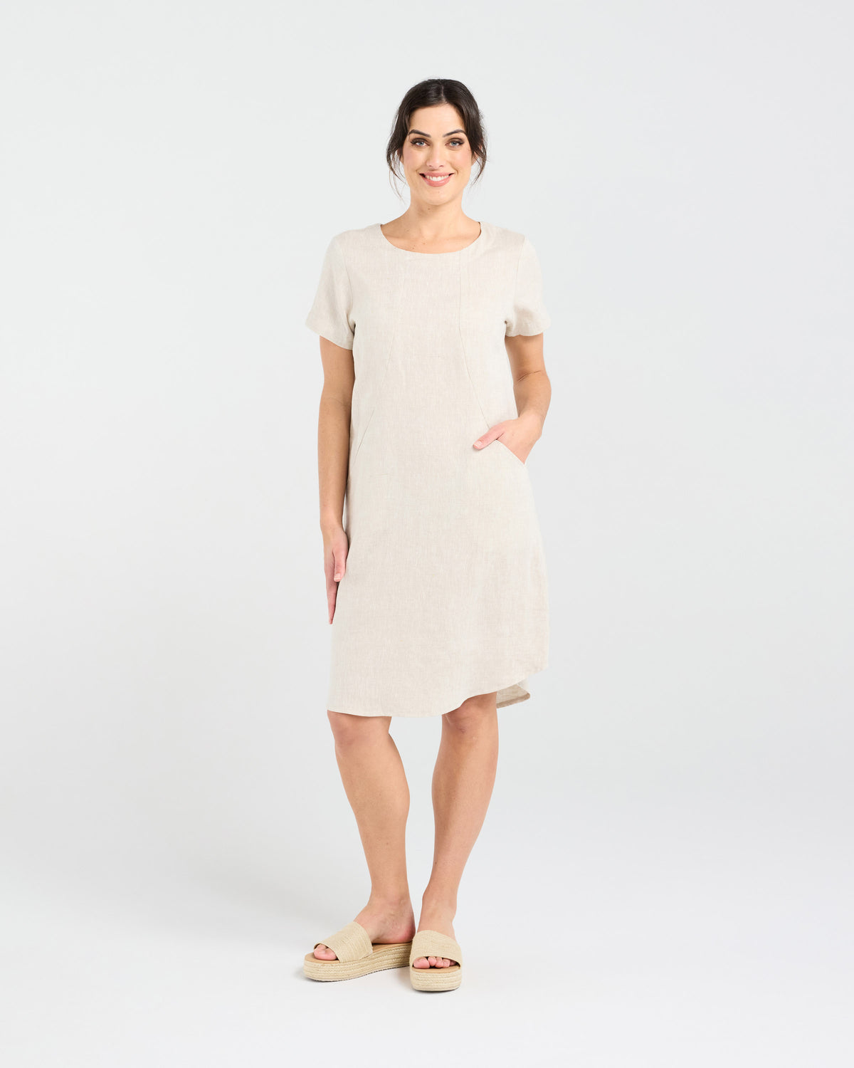 Marcella Two Pocket Elastic Waist Dress