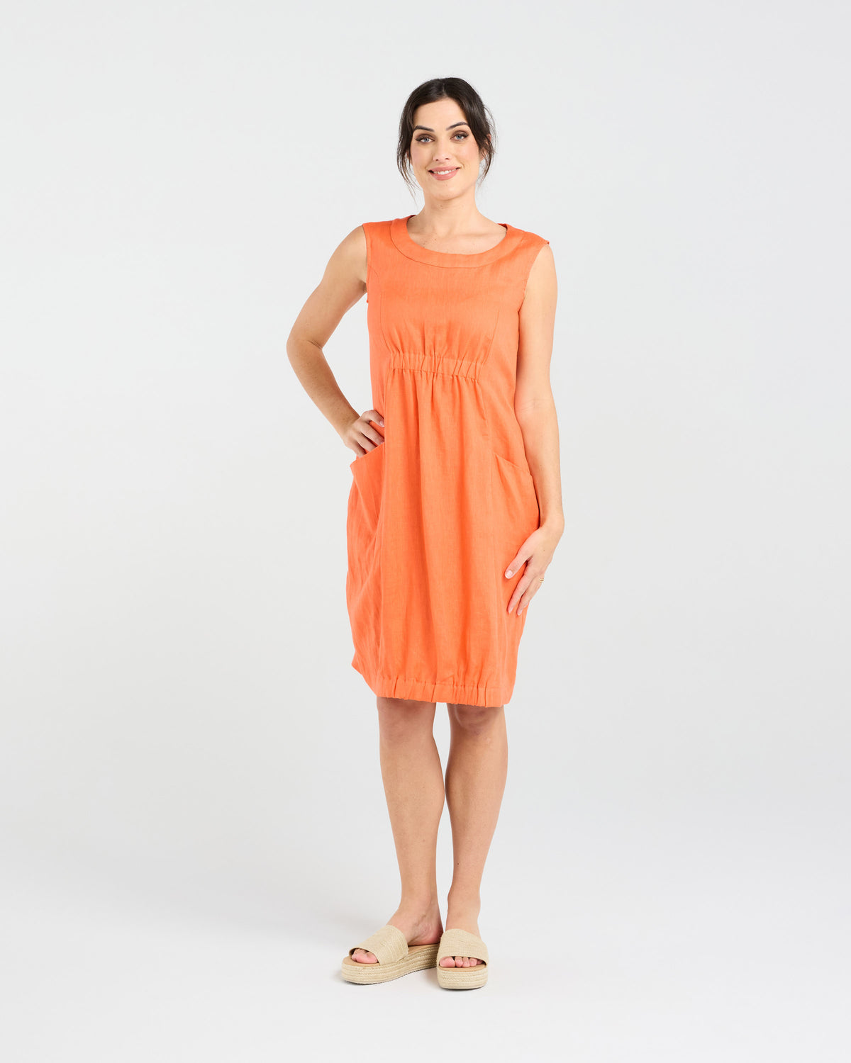 Marcella Two Pocket Elastic Waist Dress