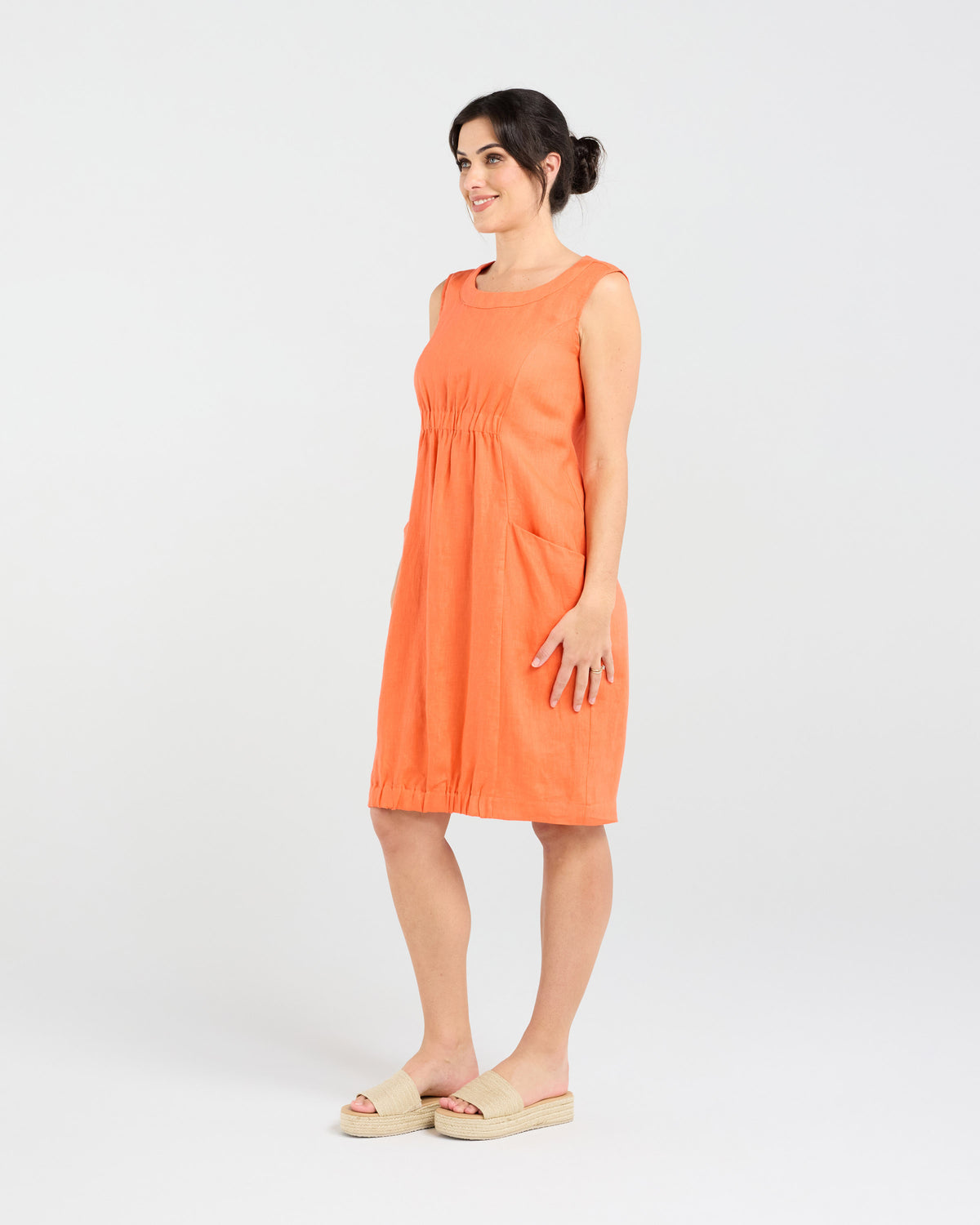 Marcella Two Pocket Elastic Waist Dress