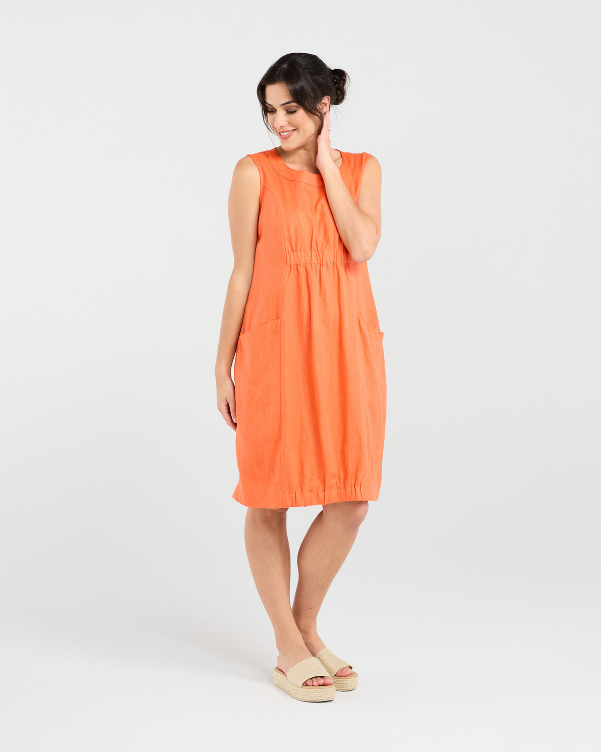 Marcella Two Pocket Elastic Waist Dress