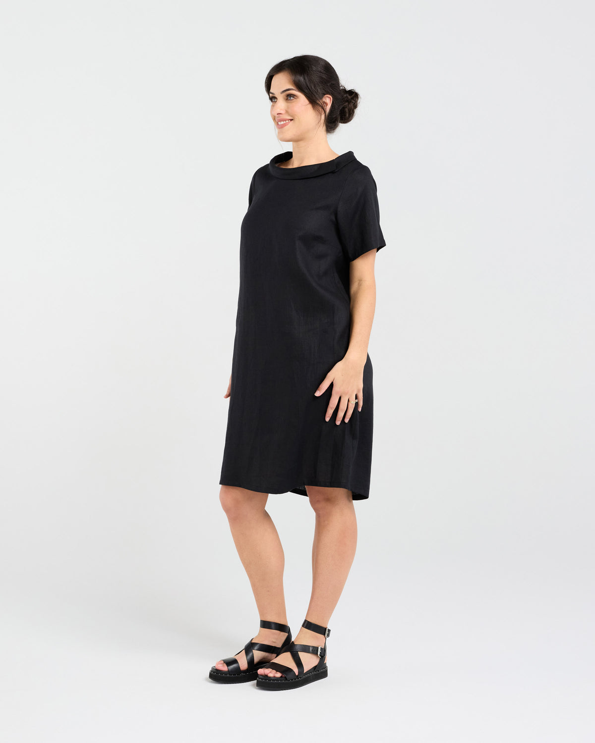 Natacha Linen Button Back Dress