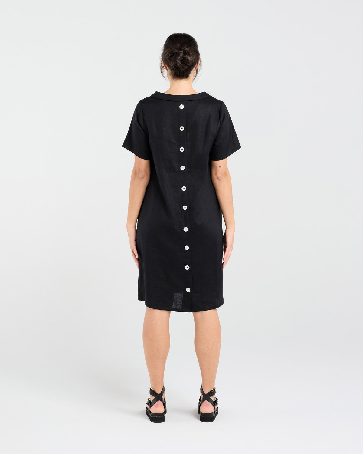 Natacha Linen Button Back Dress