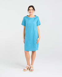 Natacha Linen Button Back Dress