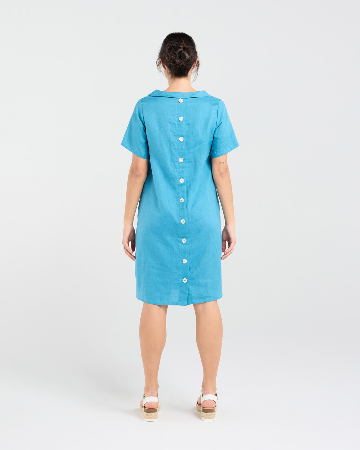 Natacha Linen Button Back Dress
