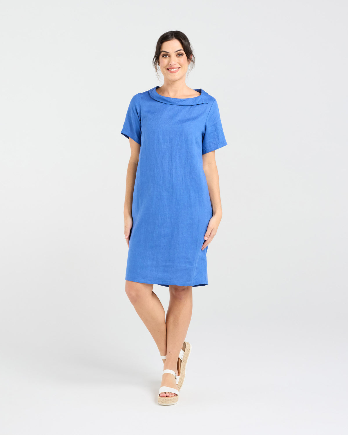 Natacha Linen Button Back Dress