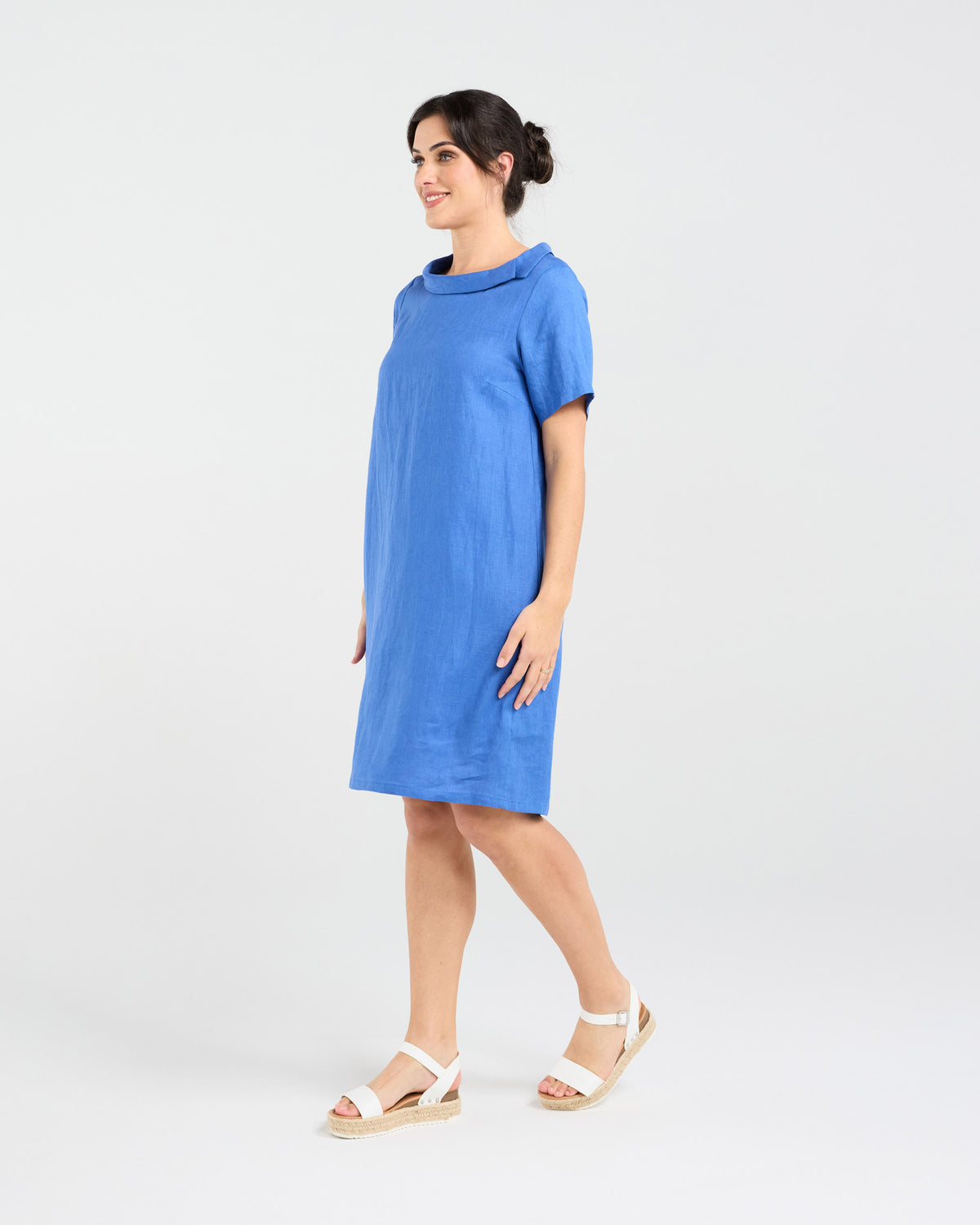 Natacha Linen Button Back Dress