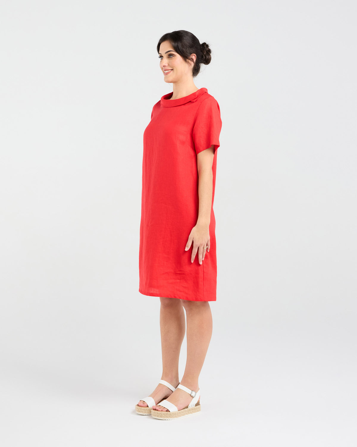 Natacha Linen Button Back Dress