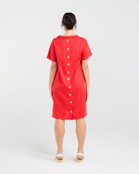 Natacha Linen Button Back Dress