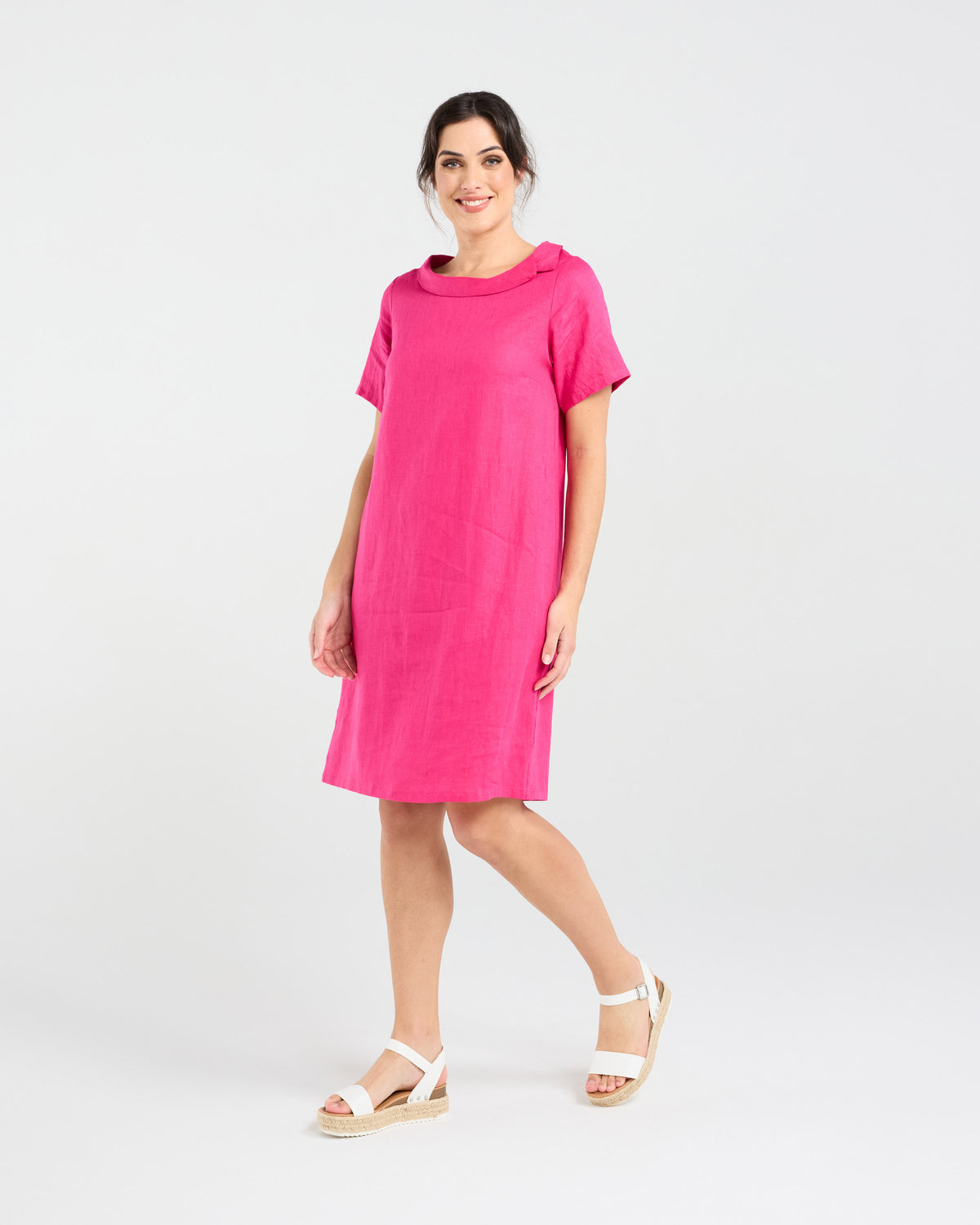 Natacha Linen Button Back Dress