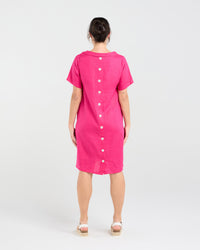 Natacha Linen Button Back Dress