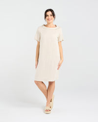 Natacha Linen Button Back Dress