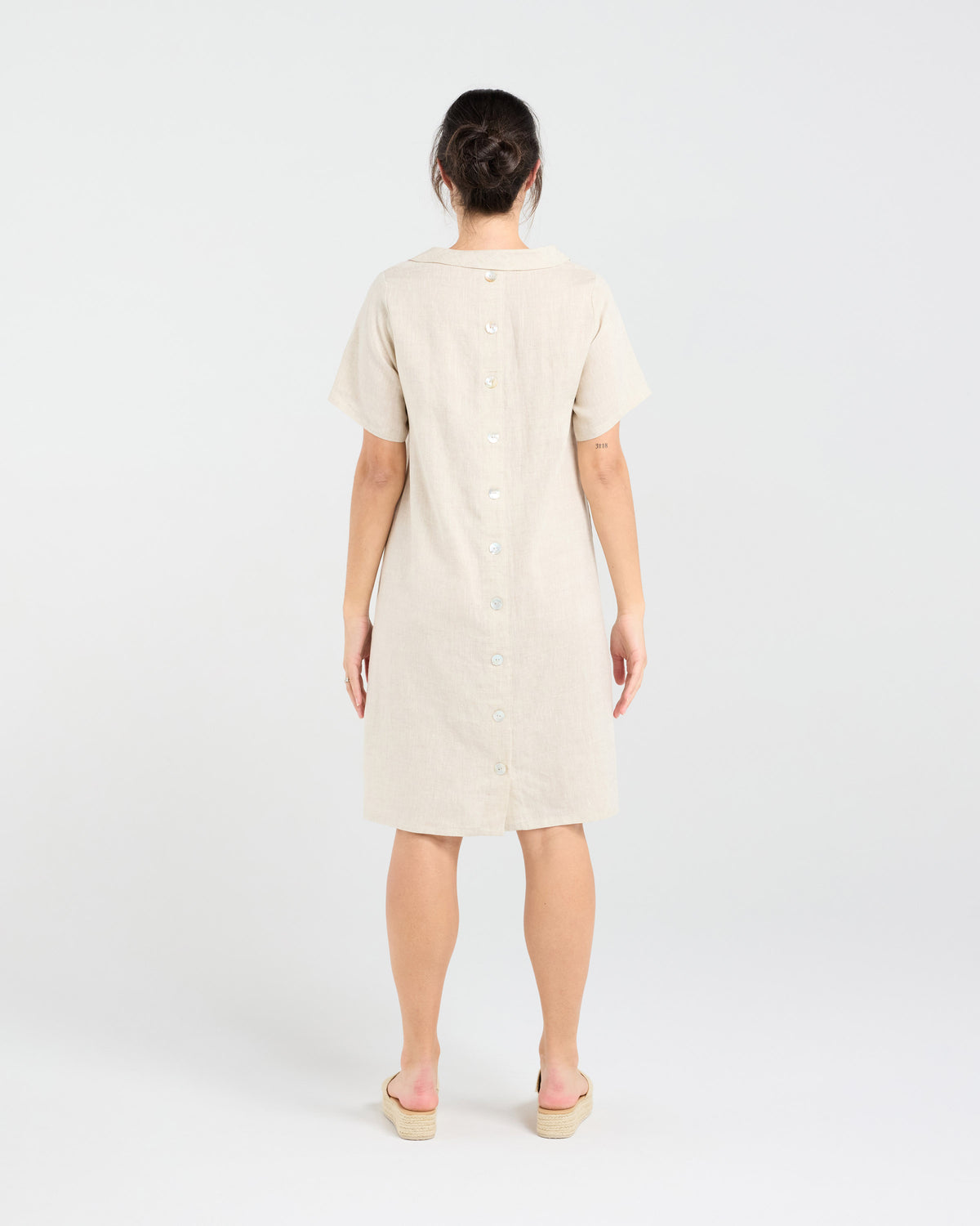 Natacha Linen Button Back Dress