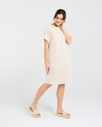 Natacha Linen Button Back Dress