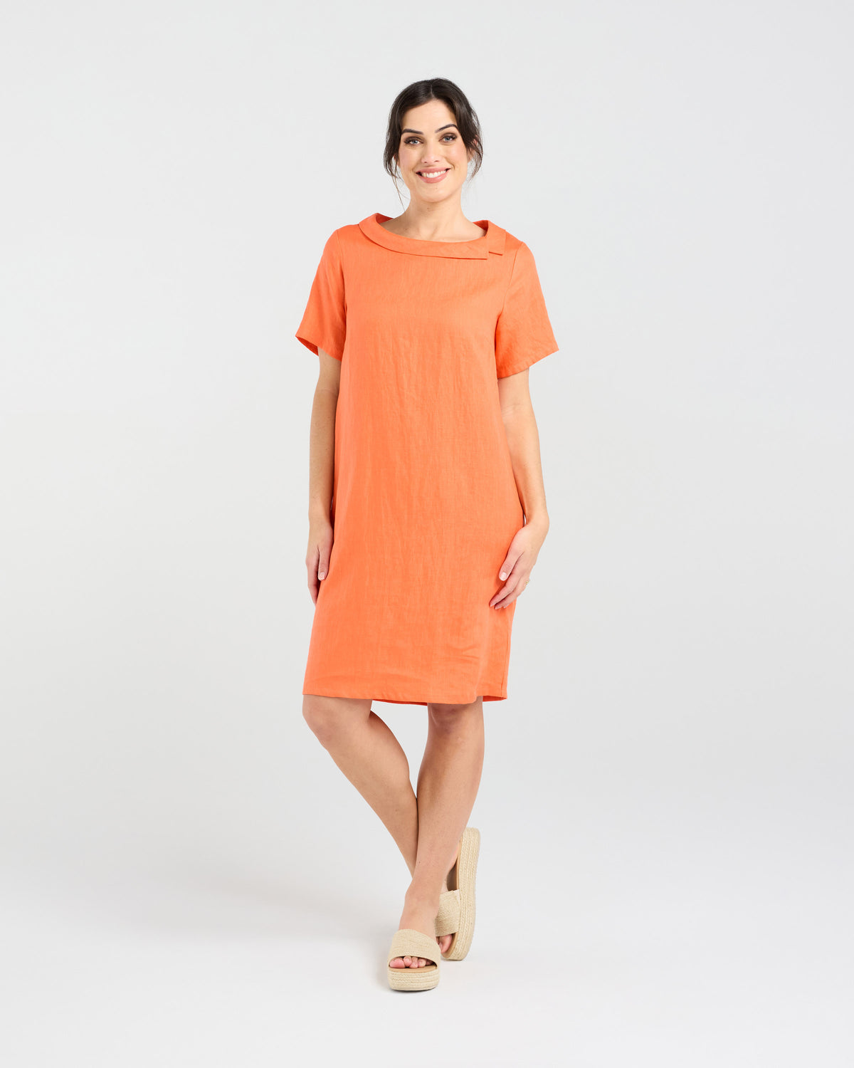 Natacha Linen Button Back Dress
