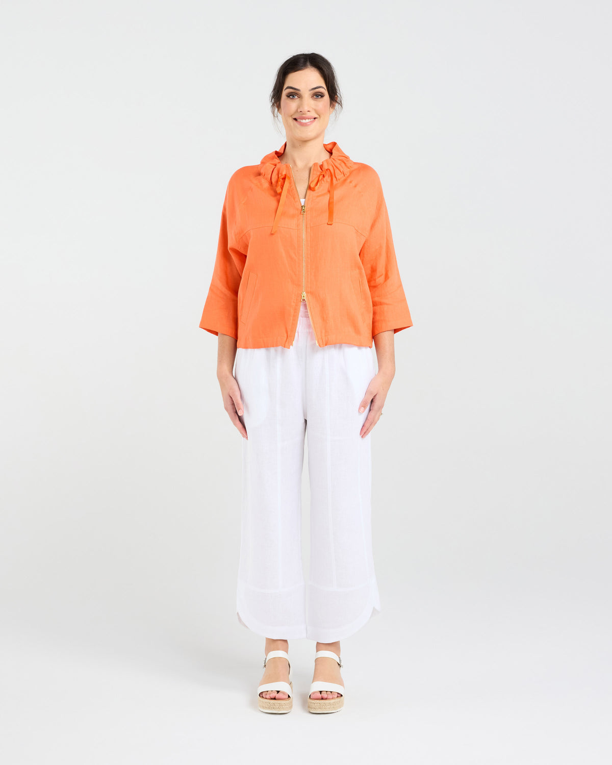 Victoria Zip Front Jacket - Gold zip