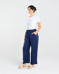Margrette Wide Leg Linen Pant