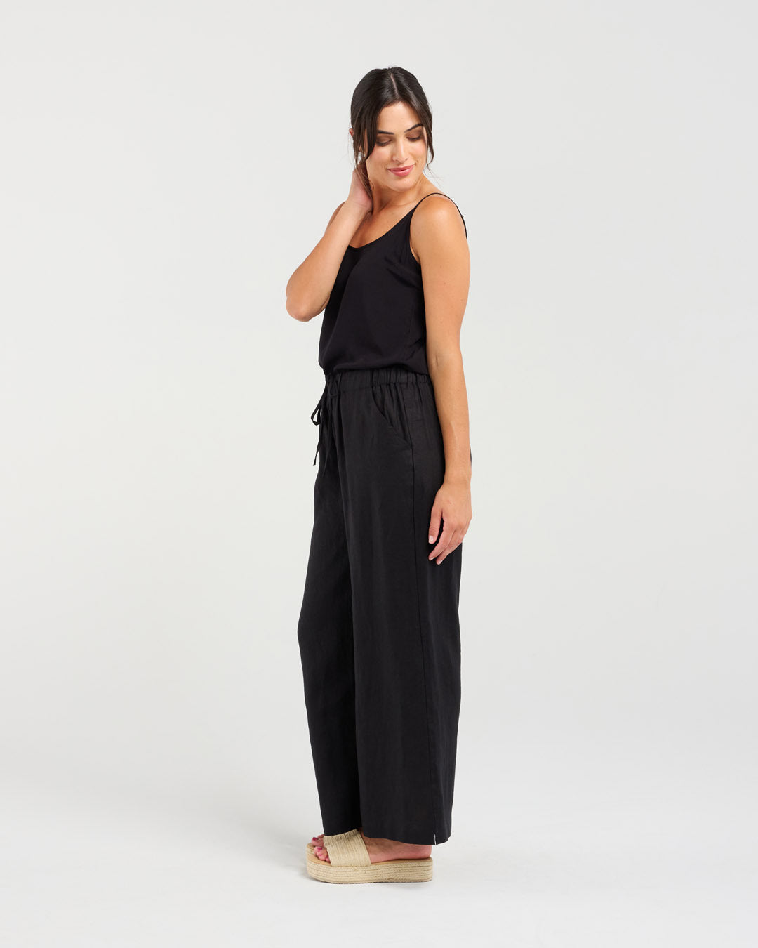 Margrette Wide Leg Linen Pant