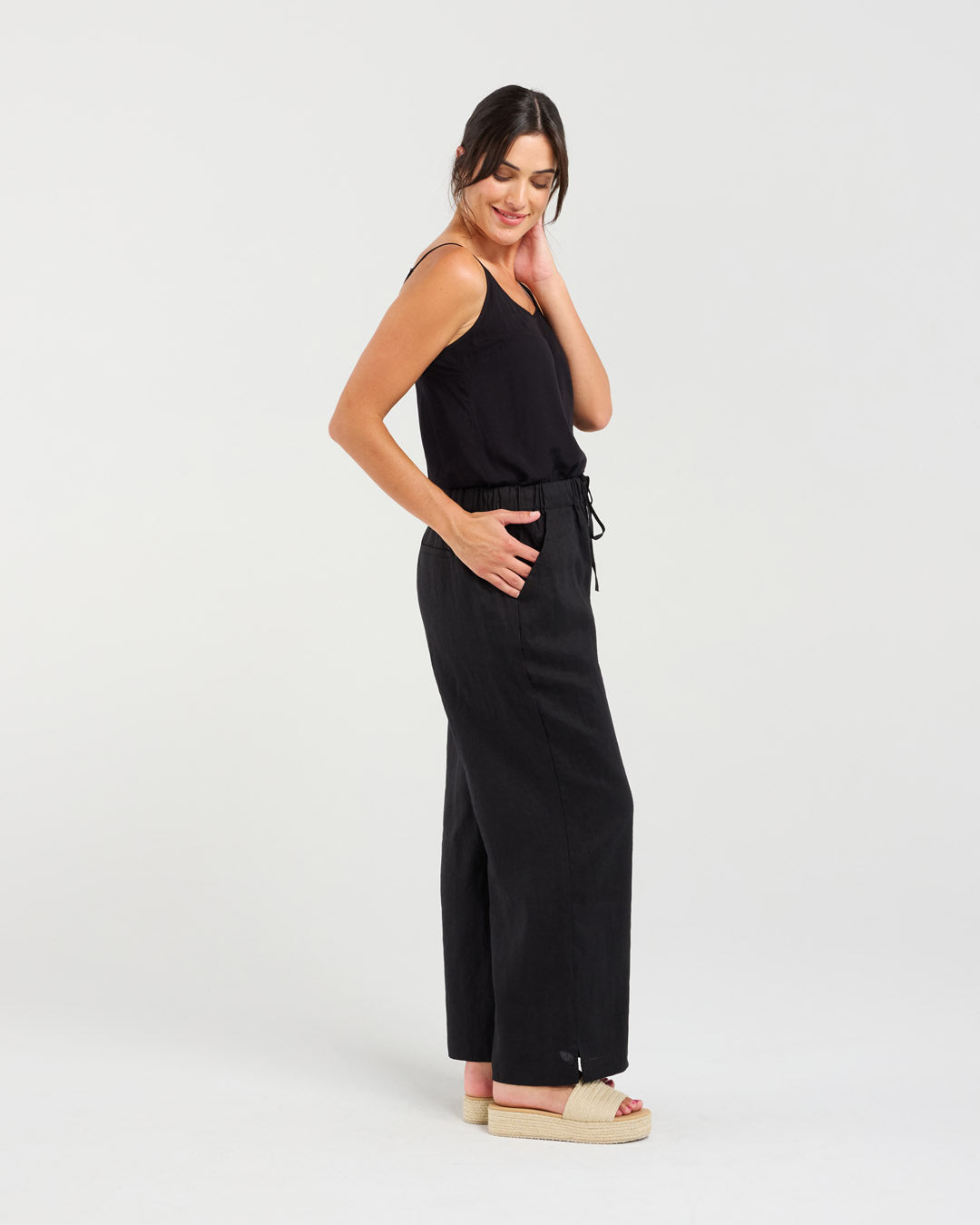 Margrette Wide Leg Linen Pant
