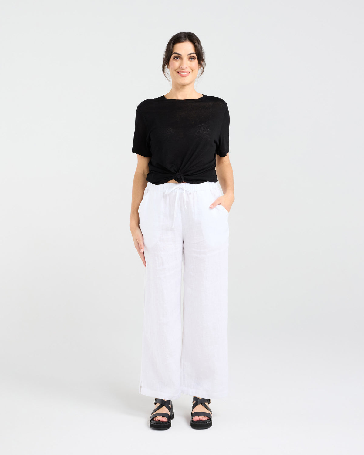 Margrette Wide Leg Linen Pant