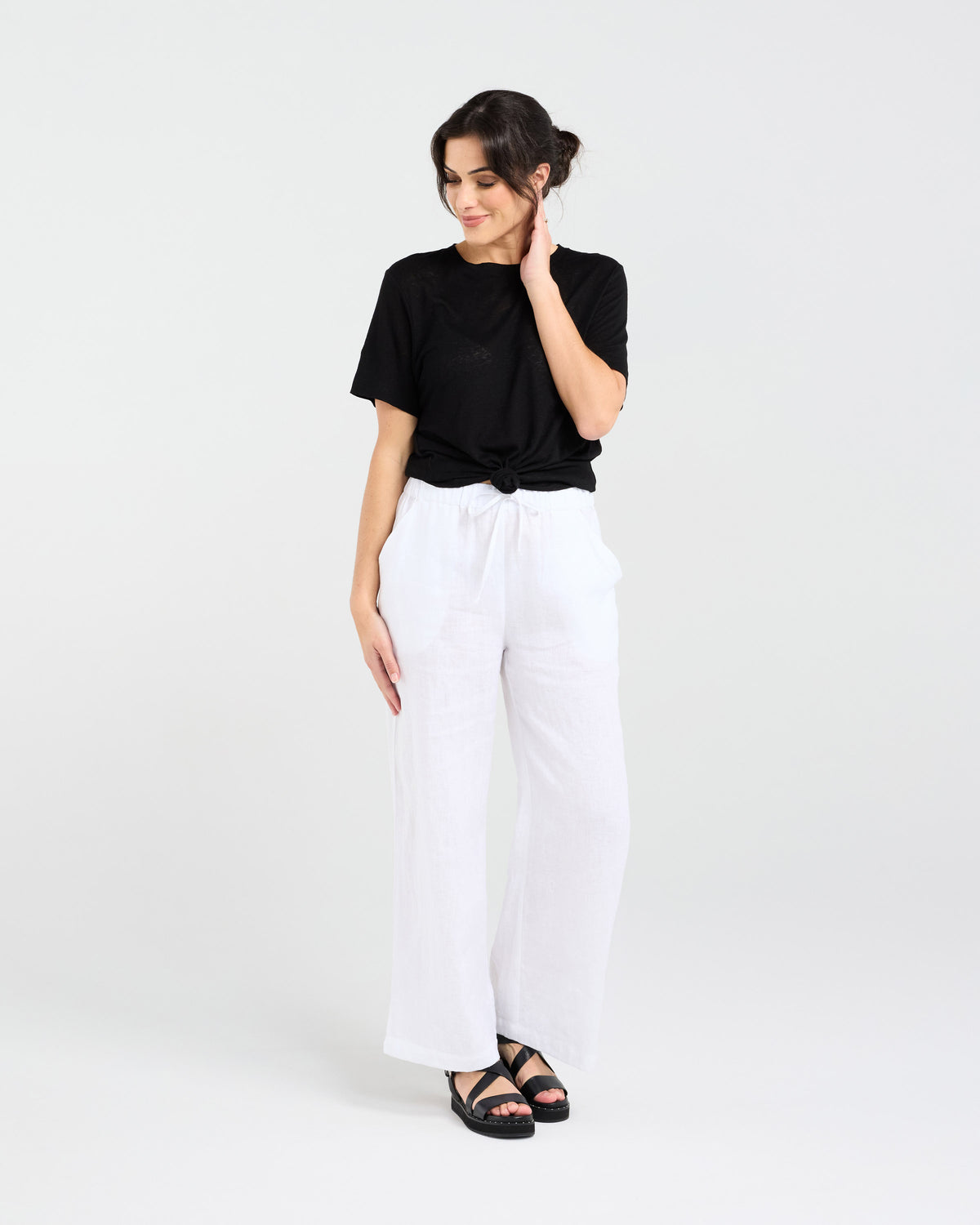 Margrette Wide Leg Linen Pant