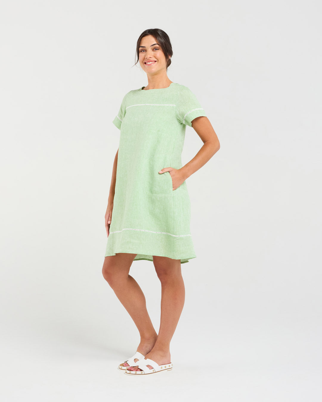 Martine Ladder Trim Dress