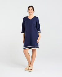 Desiree Gold Ric Rac Trim Dress